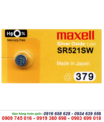 Maxel SR521SW/379; Pin Maxel SR521SW/379 - 1.55V chính hãng Maxell Nhật